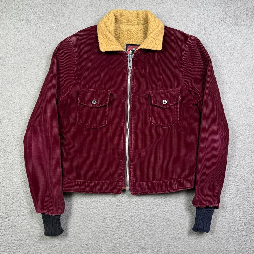 Vintage‎ 70s H.I.S for her corduroy Sherpa lined talon zipper jacket